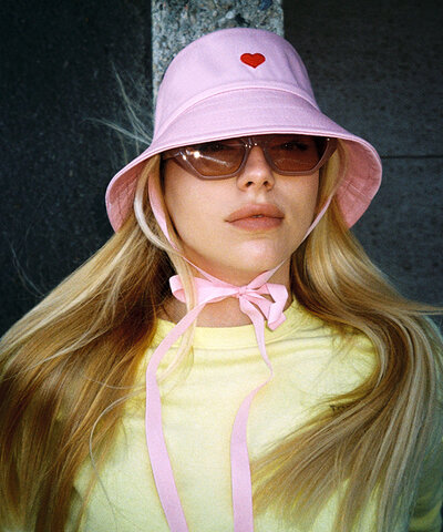 ハット CLASSIC HEART ANGORA BUCKET HAT (2 COLOR) Headwear Unisex BUCKET HAT COLORBLOCK REVERSIBLE Hat WHITE