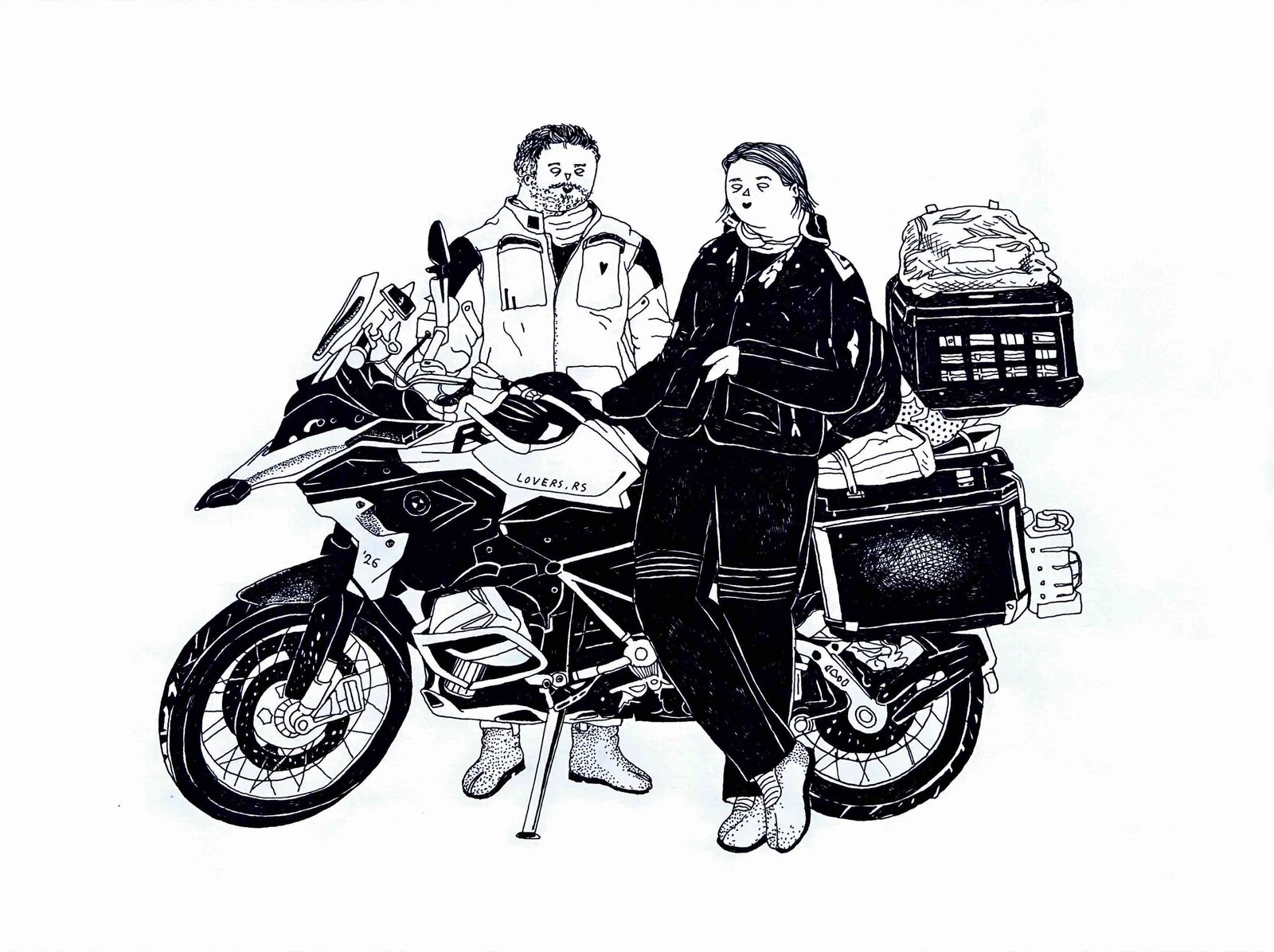 Personalised Lovers drawing