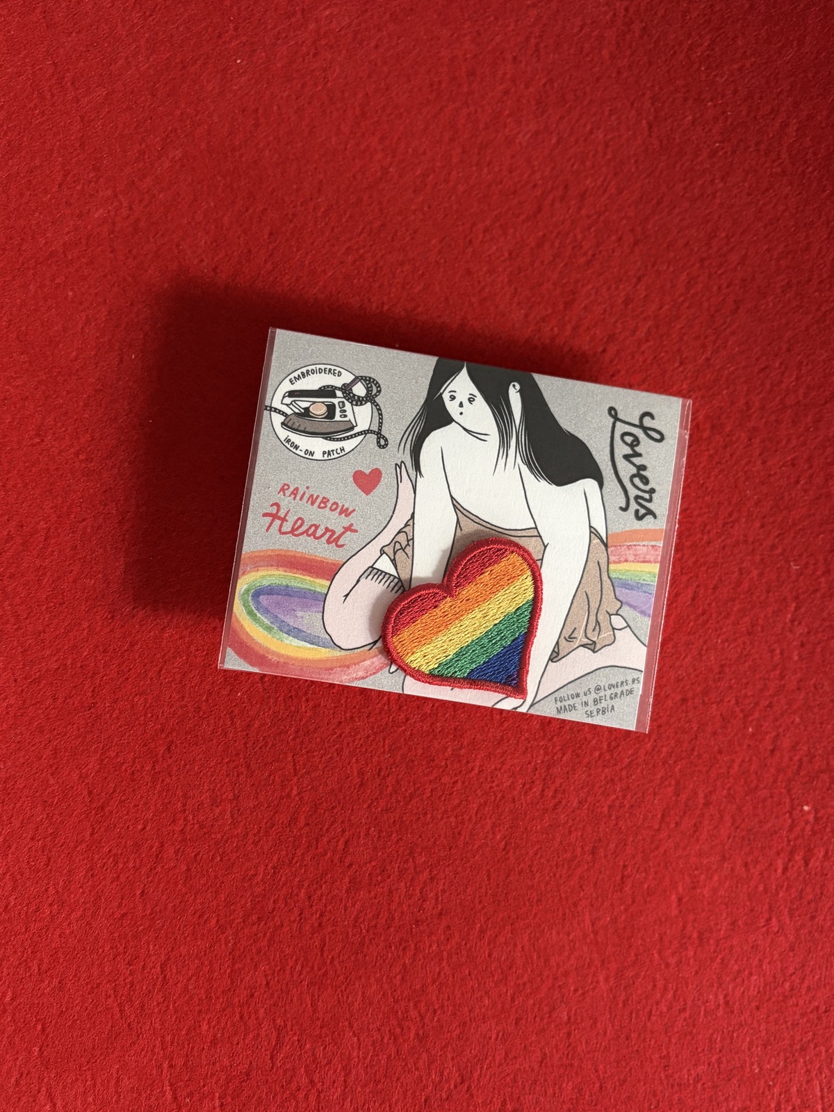 Rainbow Heart Iron-on Patch