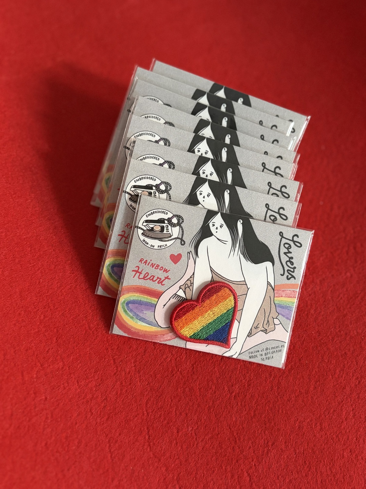 Rainbow Heart Iron-on Patch